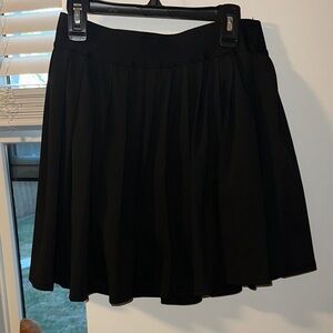 Women's Black Pleated Skort